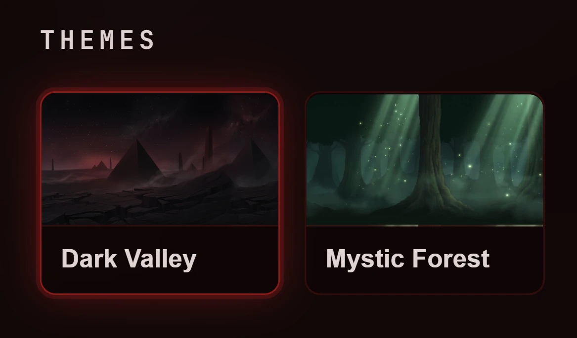 The two themes side-by-side